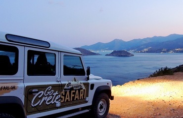 View to sunset in Elounda Crete, Greece